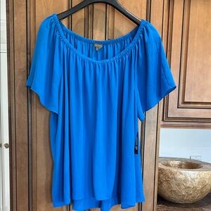 Maurices Vibrant Blue Off-Shoulder Blouse